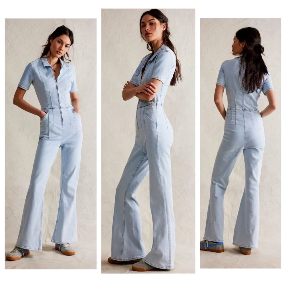 NWT Free People We The Free Jayde Flare Jumpsuit - Picture 8 of 8